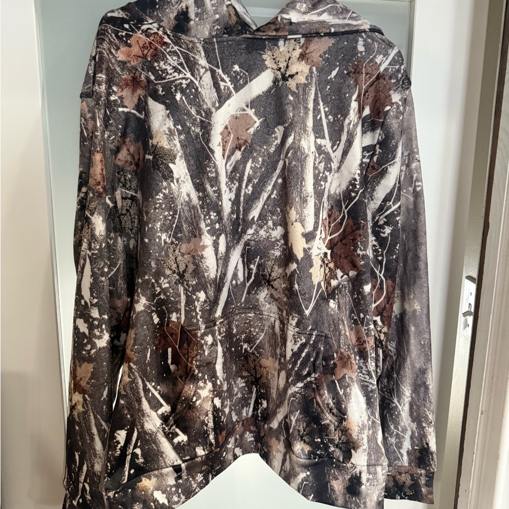 Fleece Lined Camouflage Hoodie